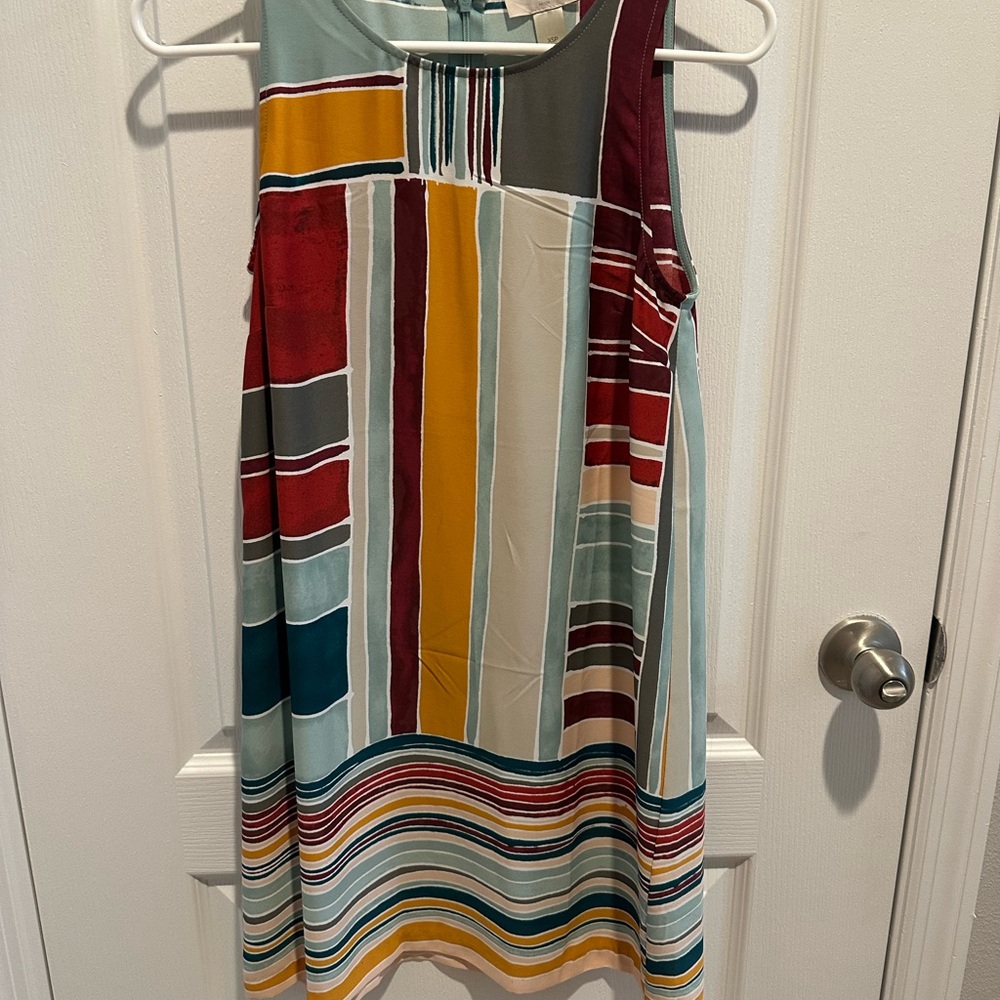 Colorful Striped Sleeveless Dress